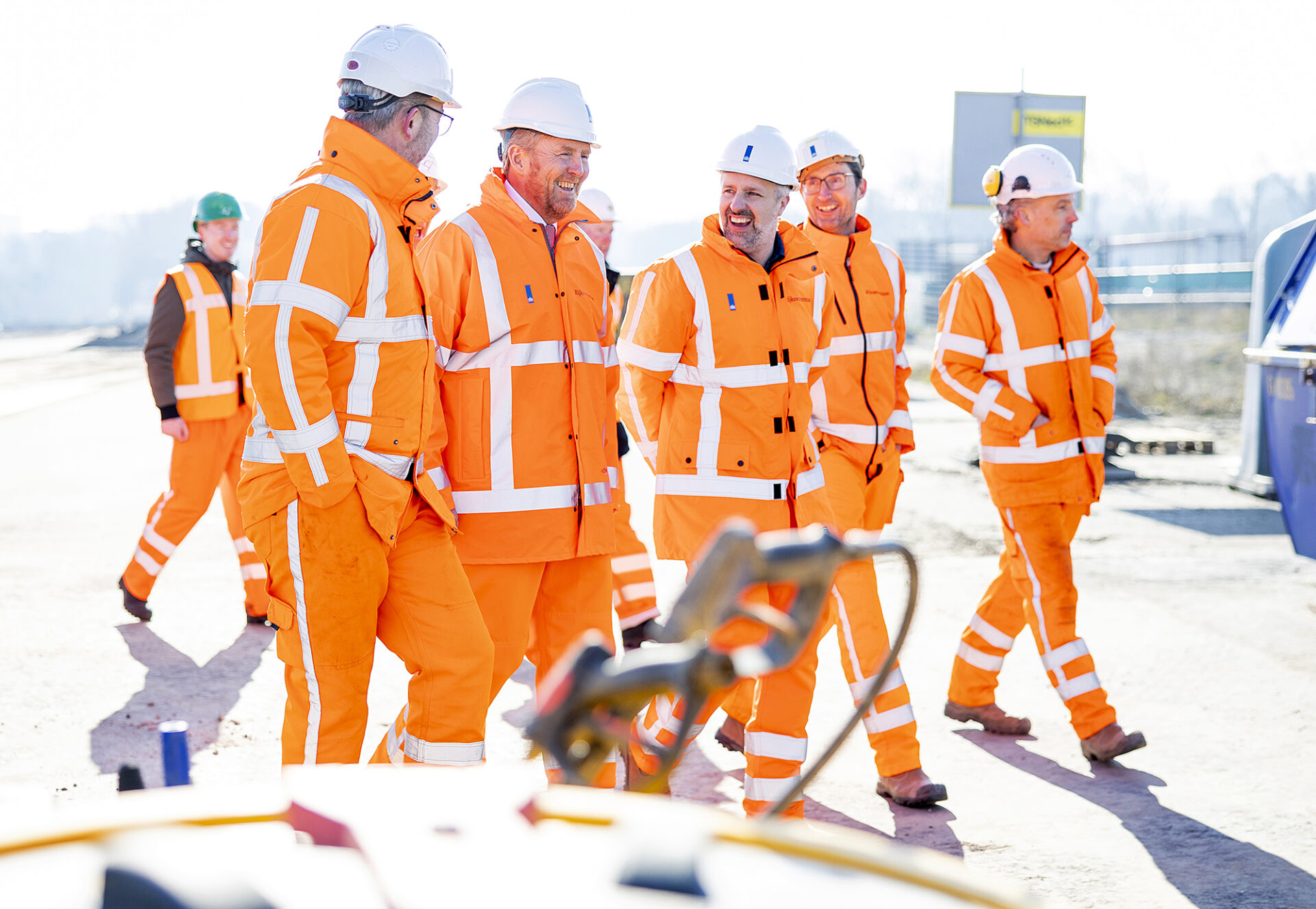 Koning bezoekt A16 traject en rottemerentunnel